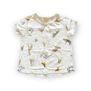 Zara Girls Size 3/4 Wild Animals Tee